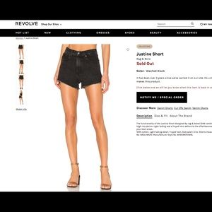 Rag & Bone Justine Denim Shorts